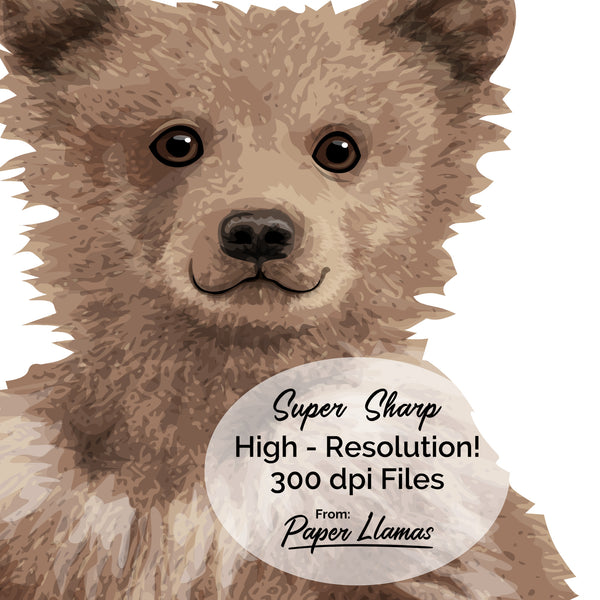 Baby Bear Printable  - woodland boys art from Paper Llamas