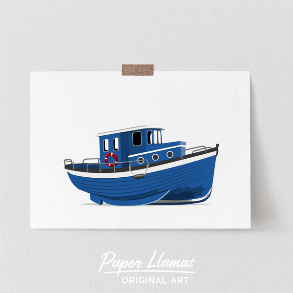 Boat Printable  - baby nursery art from Paper Llamas