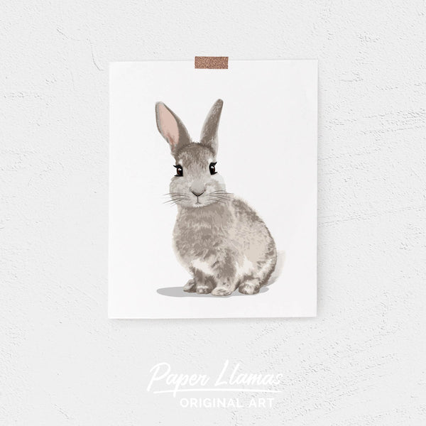 Baby Bunny Printable  - baby nursery art from Paper Llamas