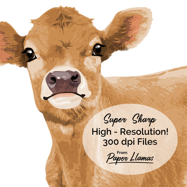 Baby Cow Printable  - babyfarm animal nursery art from Paper Llamas