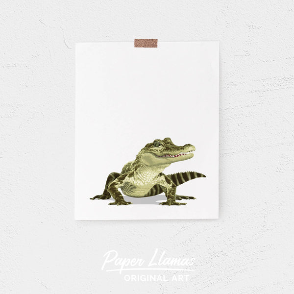 Baby Crocodile Printable  - baby nursery art from Paper Llamas