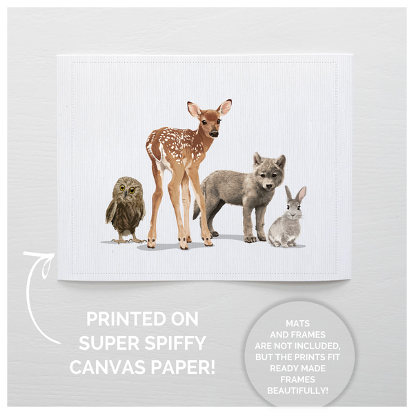 Fawn and Friends  - baby nursery art from Paper Llamas