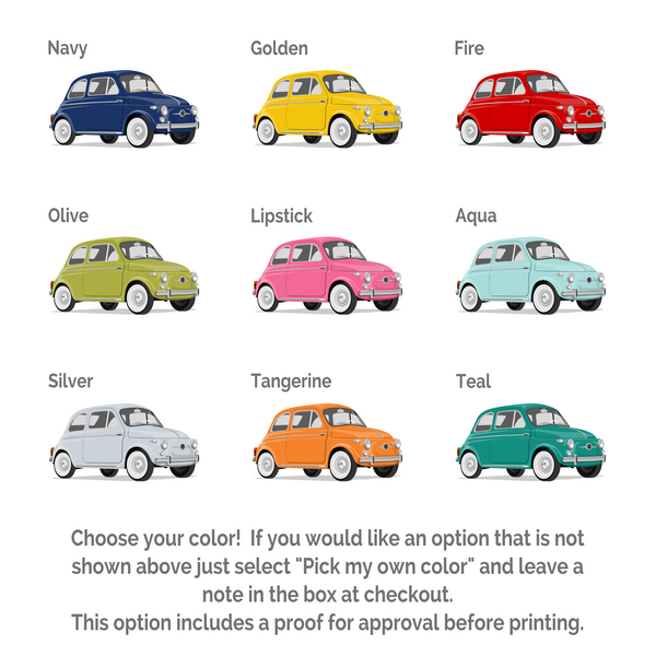 Fiat  - baby nursery art from Paper Llamas