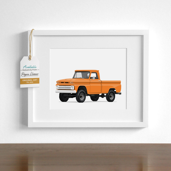 GMC Pickup  - baby nursery art from Paper Llamas