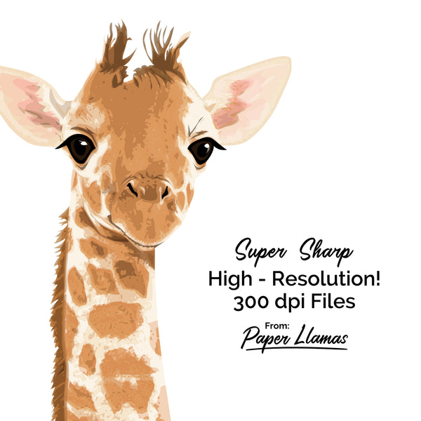 Baby Giraffe Printable  - baby nursery art from Paper Llamas