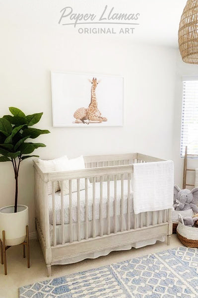 Baby Giraffe Printable  - baby nursery art from Paper Llamas
