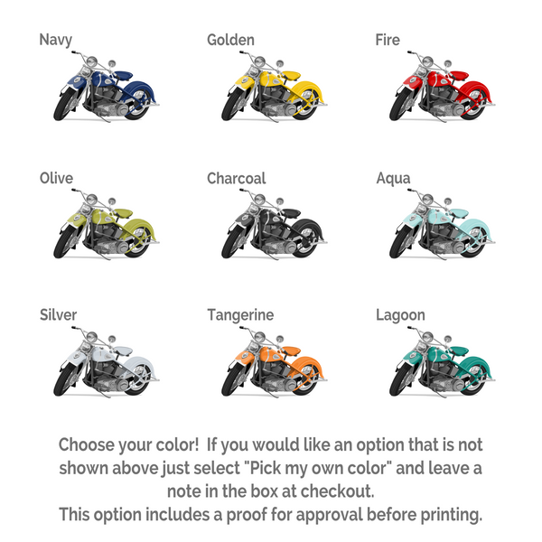 Motorcycle  - baby nursery art from Paper Llamas
