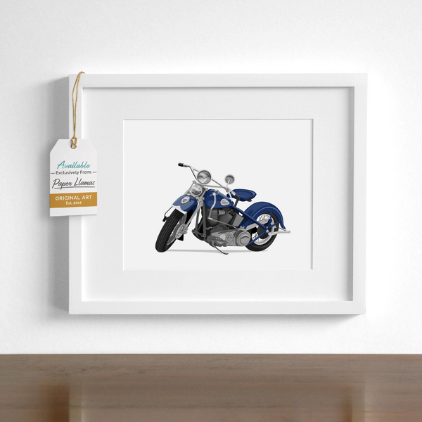 Motorcycle  - baby nursery art from Paper Llamas