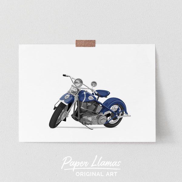 Motorcycle Printable  - baby nursery art from Paper Llamas