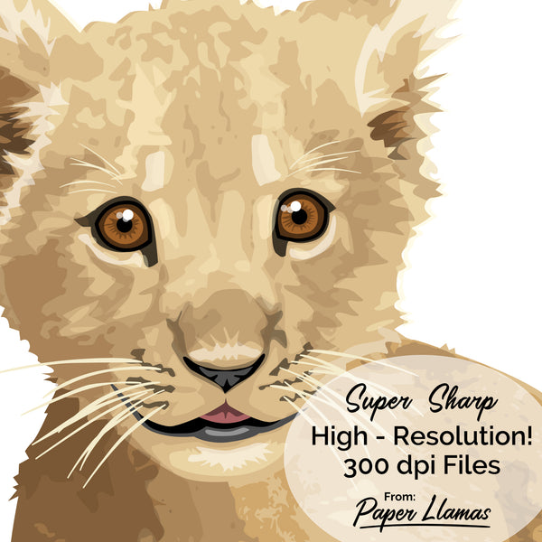 Baby Lion Printable  - baby nursery art from Paper Llamas