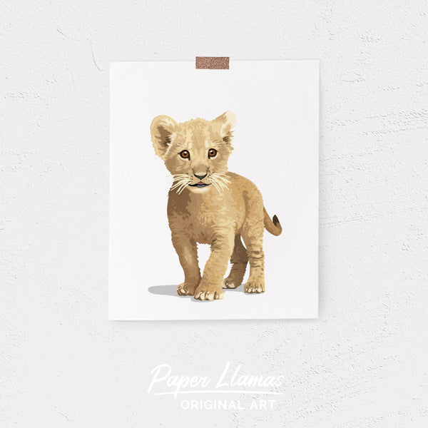 Baby Lion Printable  - baby nursery art from Paper Llamas