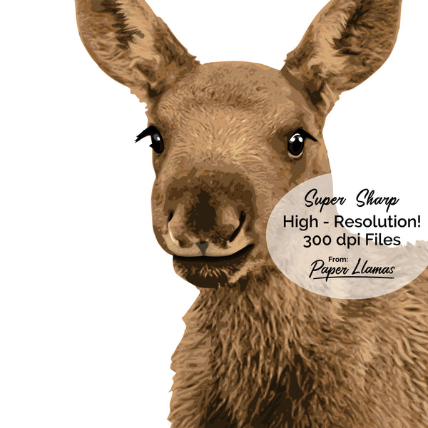 Baby Moose Printable  - baby nursery art from Paper Llamas