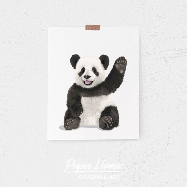 Baby Panda Printable  - baby nursery art from Paper Llamas