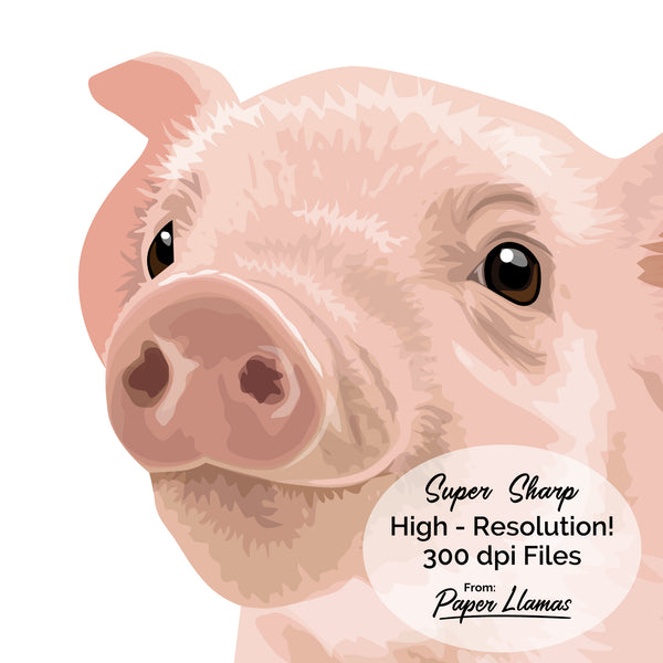 Baby Pig Printable  - baby nursery art from Paper Llamas