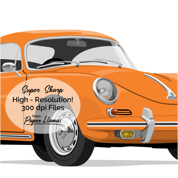 Porsche Printable  - baby nursery art from Paper Llamas