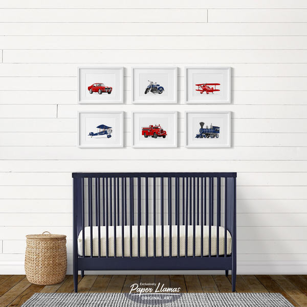 Motorcycle  - baby nursery art from Paper Llamas