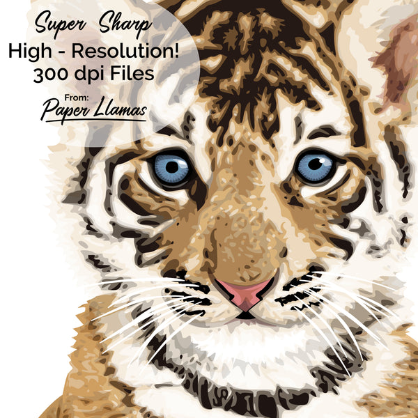 Baby Tiger Printable  - baby nursery art from Paper Llamas