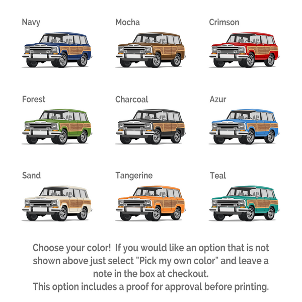 Wagoneer  - baby nursery art from Paper Llamas