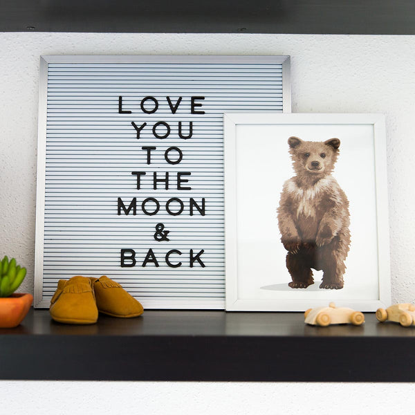 Baby Bear cub - woodland nursery art for boys from Paper Llamas