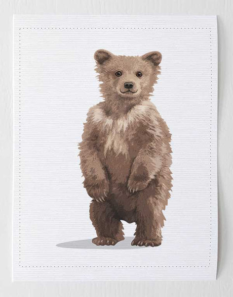 Baby Bear  - Woodland nursery artwork from Paper Llamas