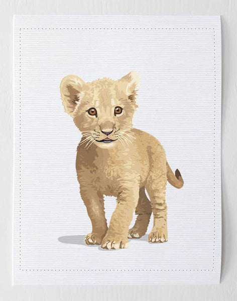 Baby Lion  - baby nursery art from Paper Llamas