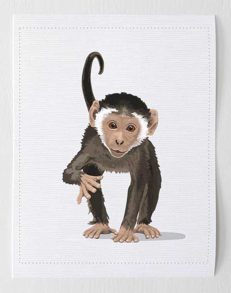 Baby Monkey  - baby nursery art from Paper Llamas