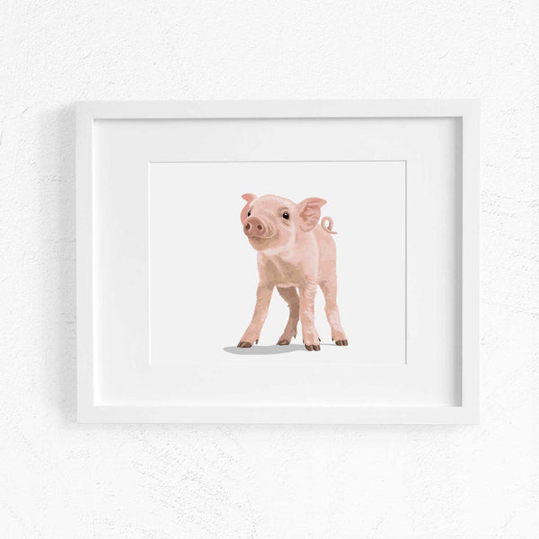 Baby Pig  - baby nursery art from Paper Llamas