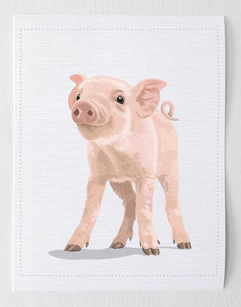 Baby Pig  - baby nursery art from Paper Llamas