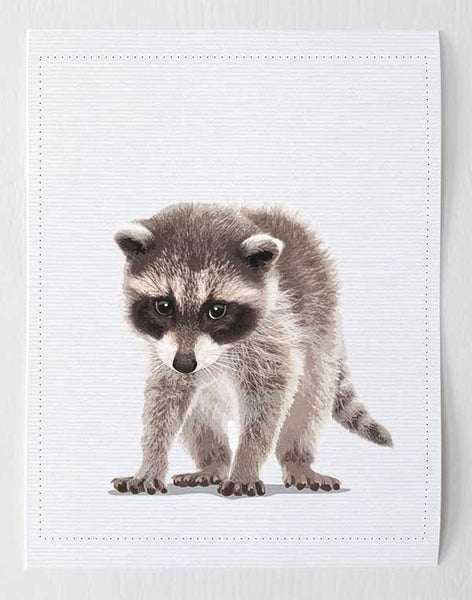 Baby Raccoon  - baby nursery art from Paper Llamas