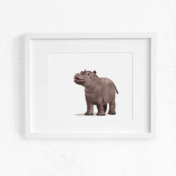 Baby Hippo Printable  - baby nursery art from Paper Llamas