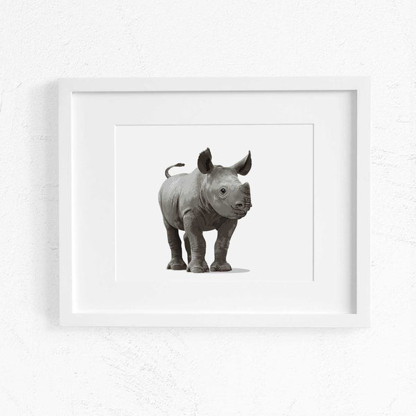 Baby Rhino Printable  - baby nursery art from Paper Llamas