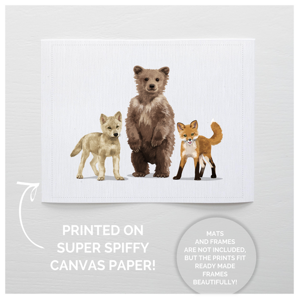 Bear and Friends  - baby nursery art from Paper Llamas