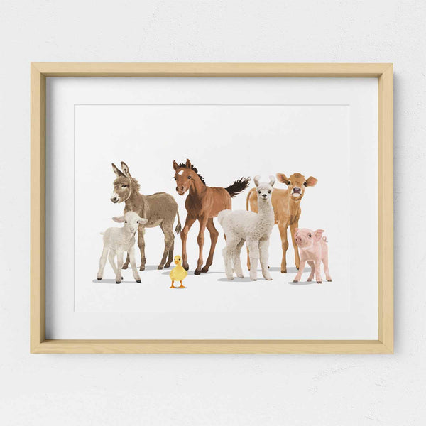 Farm Animal Parade Printable  - baby nursery art from Paper Llamas