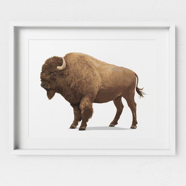 Buffalo  - baby nursery art from Paper Llamas