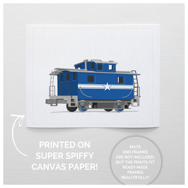 Caboose  - baby nursery art from Paper Llamas