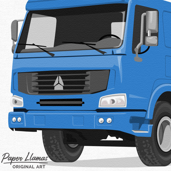 Cement Truck Printable  - baby nursery art from Paper Llamas