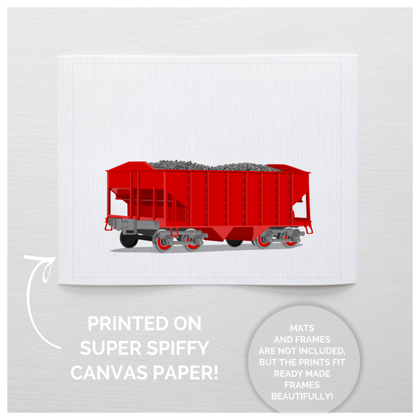 Coal Car  - baby nursery art from Paper Llamas