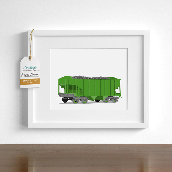 Coal Car  - baby nursery art from Paper Llamas