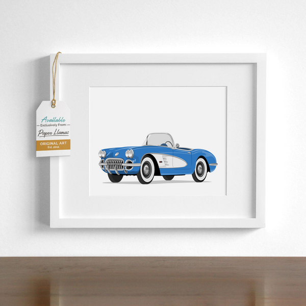 Corvette Printable  - baby nursery art from Paper Llamas
