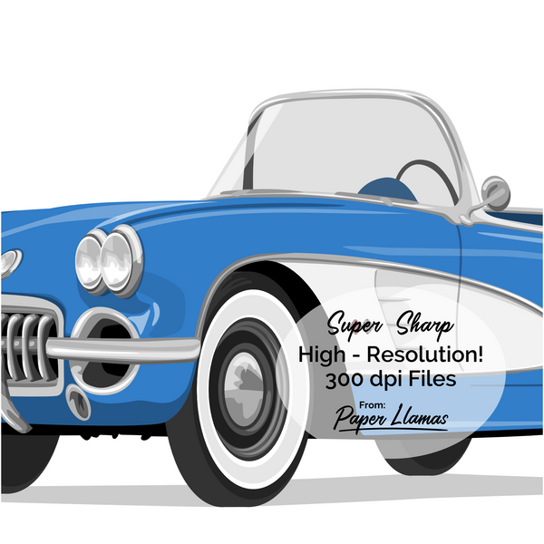 Corvette Printable  - baby nursery art from Paper Llamas