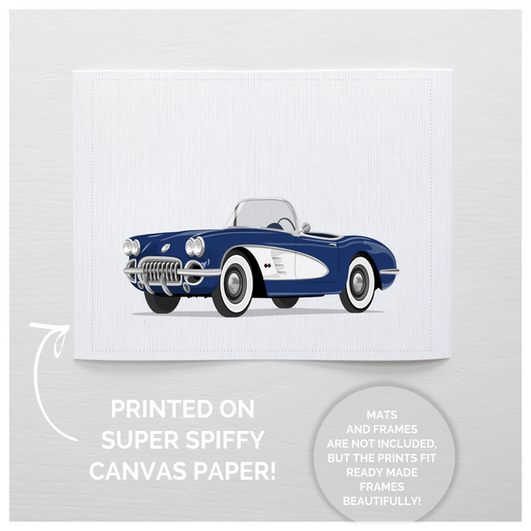 Corvette  - baby nursery art from Paper Llamas
