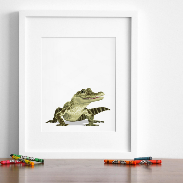 Baby Crocodile Printable  - baby nursery art from Paper Llamas