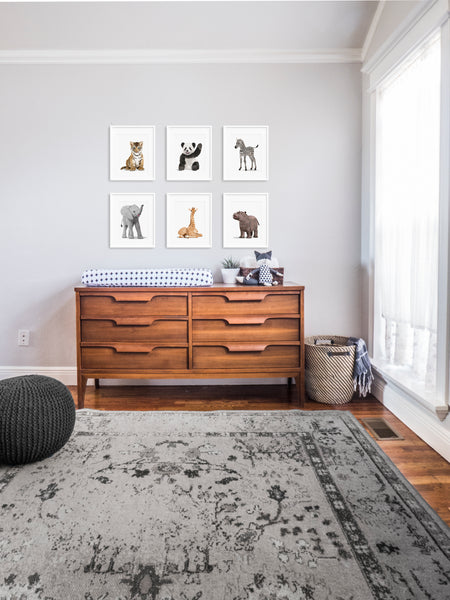 Baby Hippo  - baby nursery art from Paper Llamas