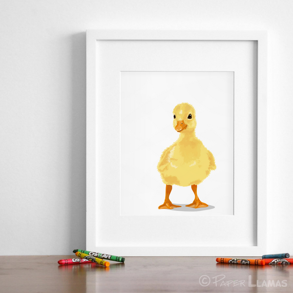 Baby Duck Printable  - baby nursery art from Paper Llamas