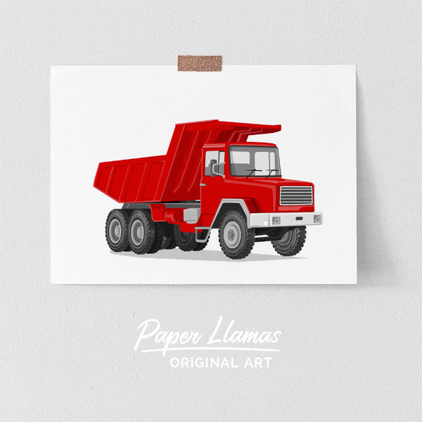 Dump Truck Printable  - baby nursery art from Paper Llamas