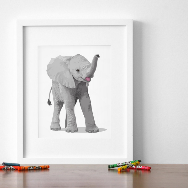 Baby Elephant Printable  - baby nursery art from Paper Llamas