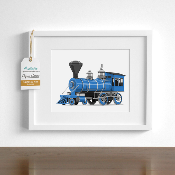 Steam Engine  - baby nursery art from Paper Llamas