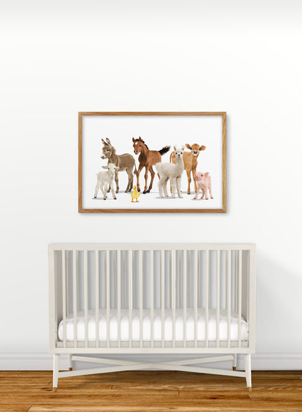 Farm Animal Parade Printable  - baby nursery art from Paper Llamas