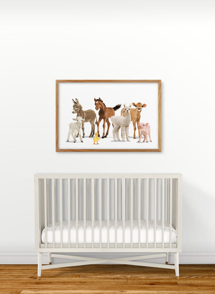 Farm Animal Parade  - baby nursery art from Paper Llamas
