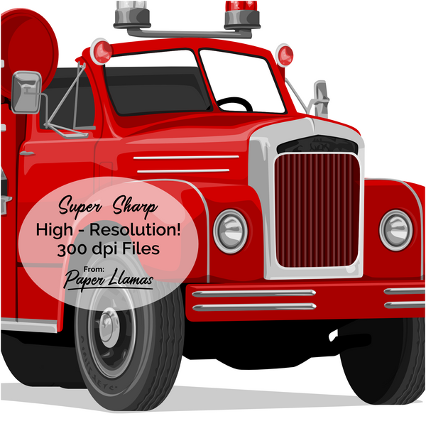 Fire Truck Printable  - baby nursery art from Paper Llamas